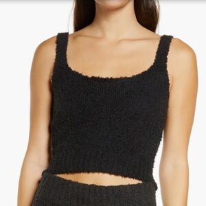 SKIMS Elegant Black Textured Women's Top